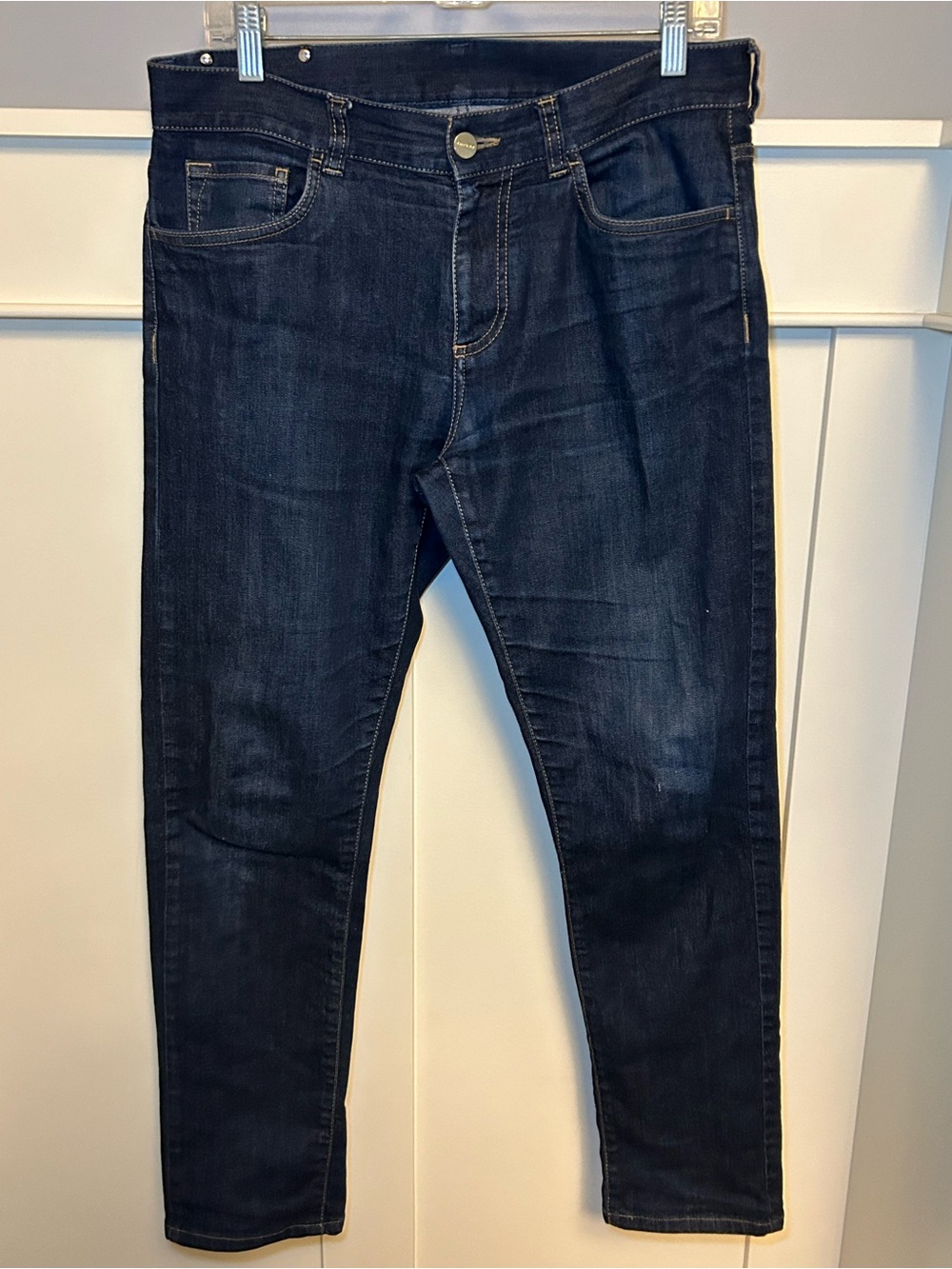 Vintage Canali slim fit raw jeans